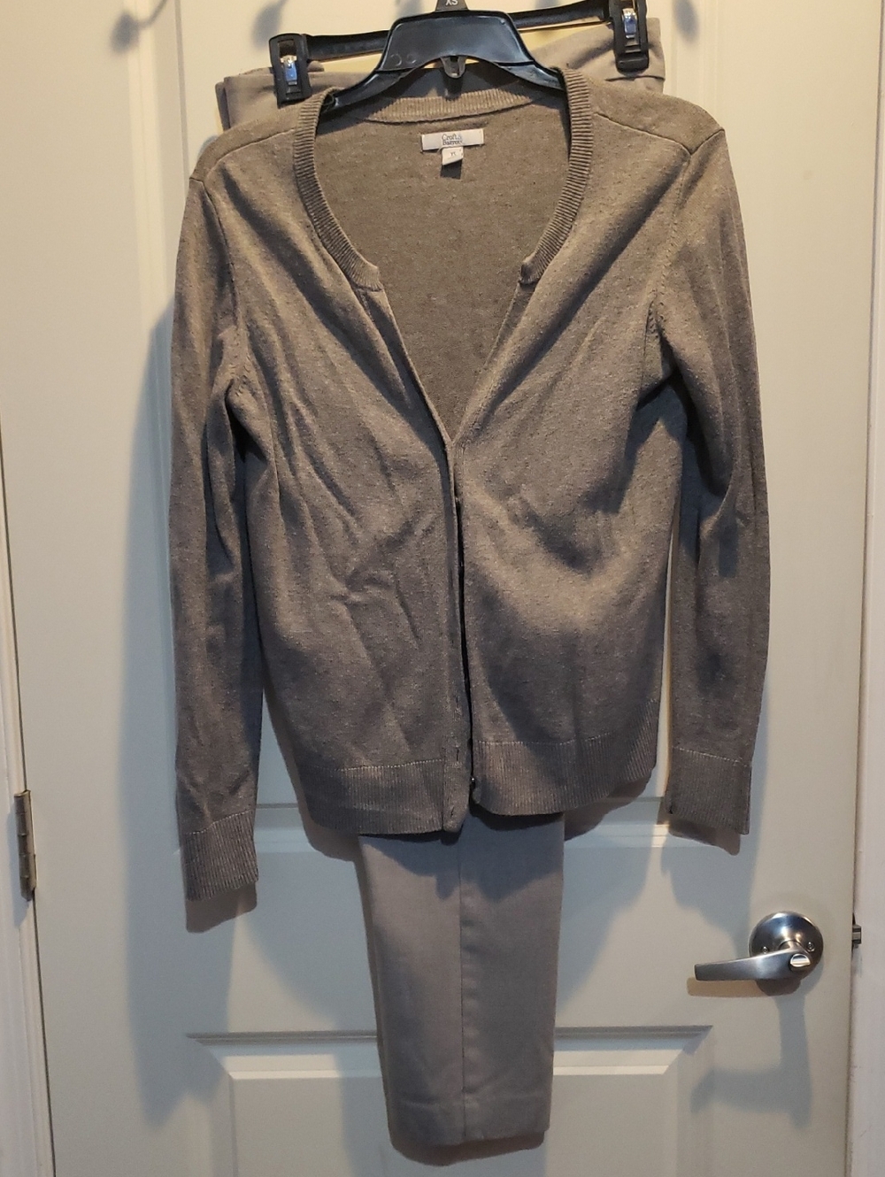Grey Pants & Cardigan Set